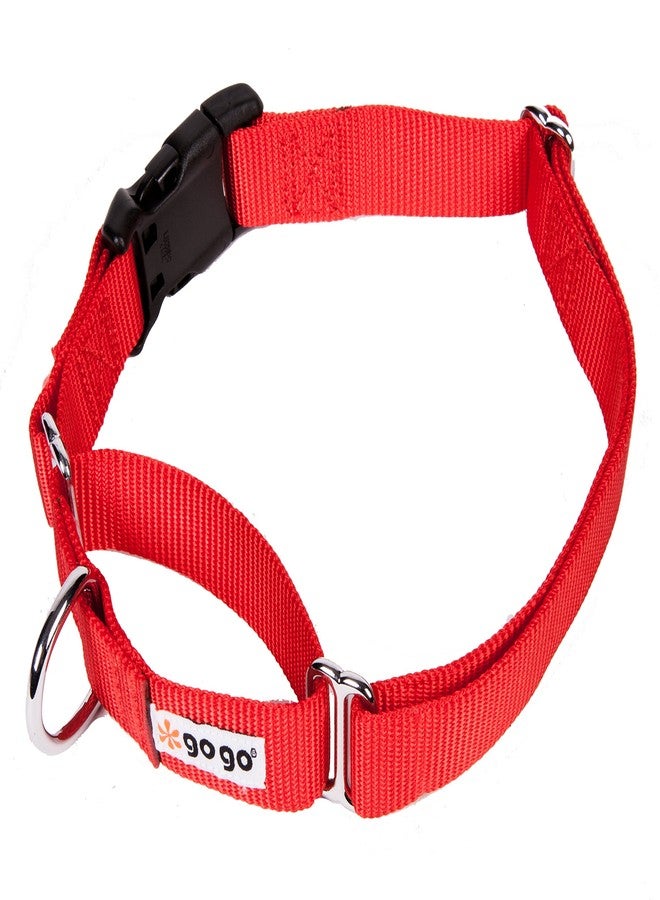 GOGO Pet Products 5/8-Inch Martingale Dog Collar, Small, Red - Image 1