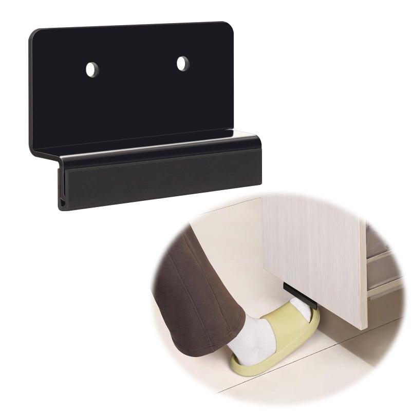 Cathyeen Cabinet Foot Pull, Foot Pulls for Trash Cabinet Drawer, Touchless Hands-Free Foot Handles Door Opener Tool for Pull Out Trash Can Under Cabinet, Kitchen Gadgets (Black) - Image 1