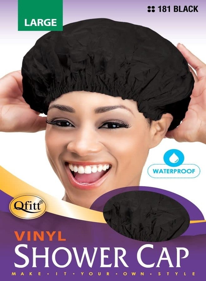 Qfitt Large vinyl shower cap - black by Qfitt - Image 2