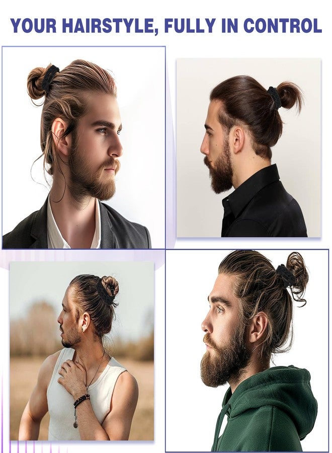 ValueBargain 10 Pcs Men's Hair Ties, Hair Ties for Guys & Women, Braided Elastic Coils for Thick & Curly Hairs, man Bun Hairs Tie, Black (Long Lasting & Reusable) - Image 5