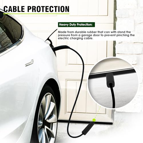 Vizava EV Charger Protector Garage Door Pass Through - Heavy-Duty Rubber, ID 19mm, Compatible for Tesla or Various Cable Types (1PK) - Image 2