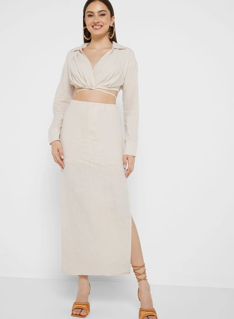 PUBLIC DESIRE High Waist Midi Skirt
