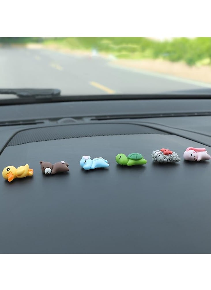 wolpin wolpin Polyvinyl Chloride 6 Pcs Cute Mini Cartoon Car Decor For Car Fantasy Dashboard Interior Decoration Accessories Decorative Showpiece For Bike,Scooty,Mirror  - Image 1