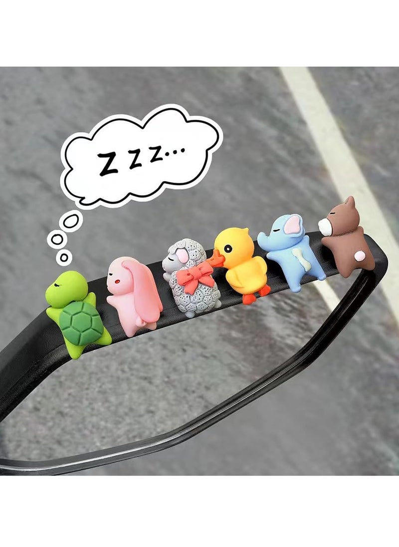 wolpin wolpin Polyvinyl Chloride 6 Pcs Cute Mini Cartoon Car Decor For Car Fantasy Dashboard Interior Decoration Accessories Decorative Showpiece For Bike,Scooty,Mirror  - Image 3