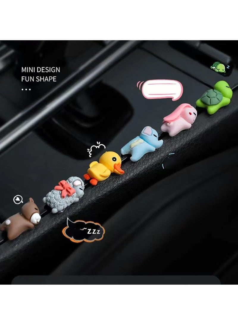 wolpin wolpin Polyvinyl Chloride 6 Pcs Cute Mini Cartoon Car Decor For Car Fantasy Dashboard Interior Decoration Accessories Decorative Showpiece For Bike,Scooty,Mirror  - Image 5