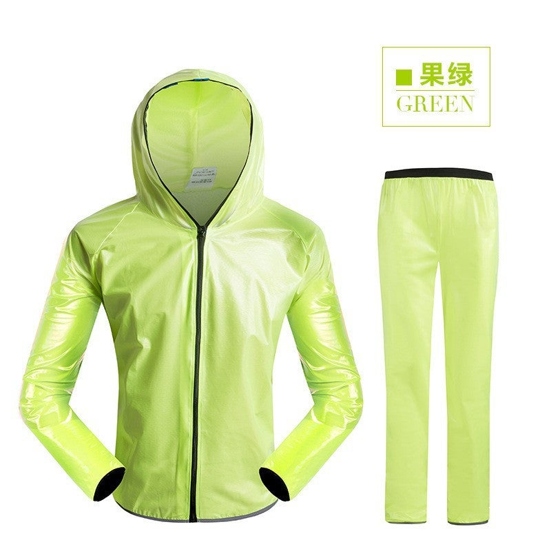 Outdoor Sports Raincoat Reflective Cycling Clothing Windproof And Waterproof Men And Women Hiking And Mountaineering Multi-Functional Breathable And Light Poncho - Image 4
