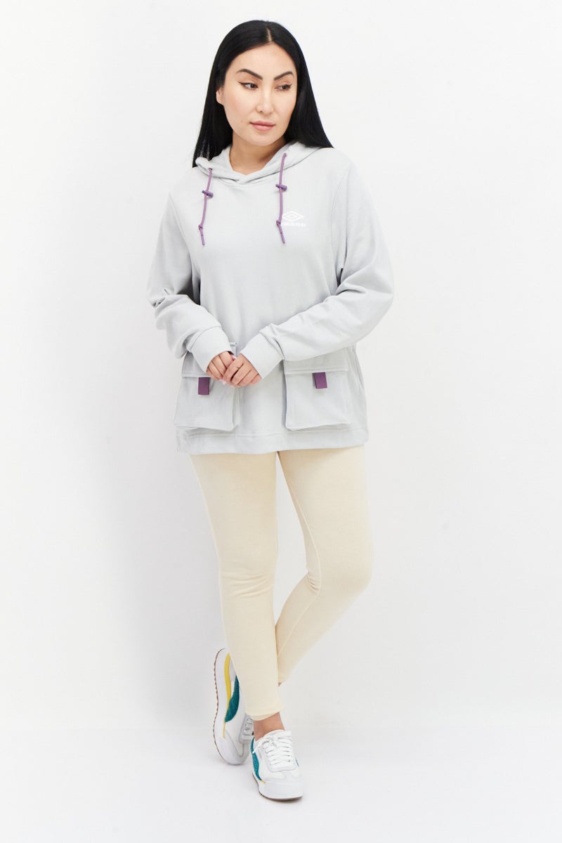 umbro هودي رياضي نسائي مناسب في الهواء الطلق، رمادي فاتح - Image 3