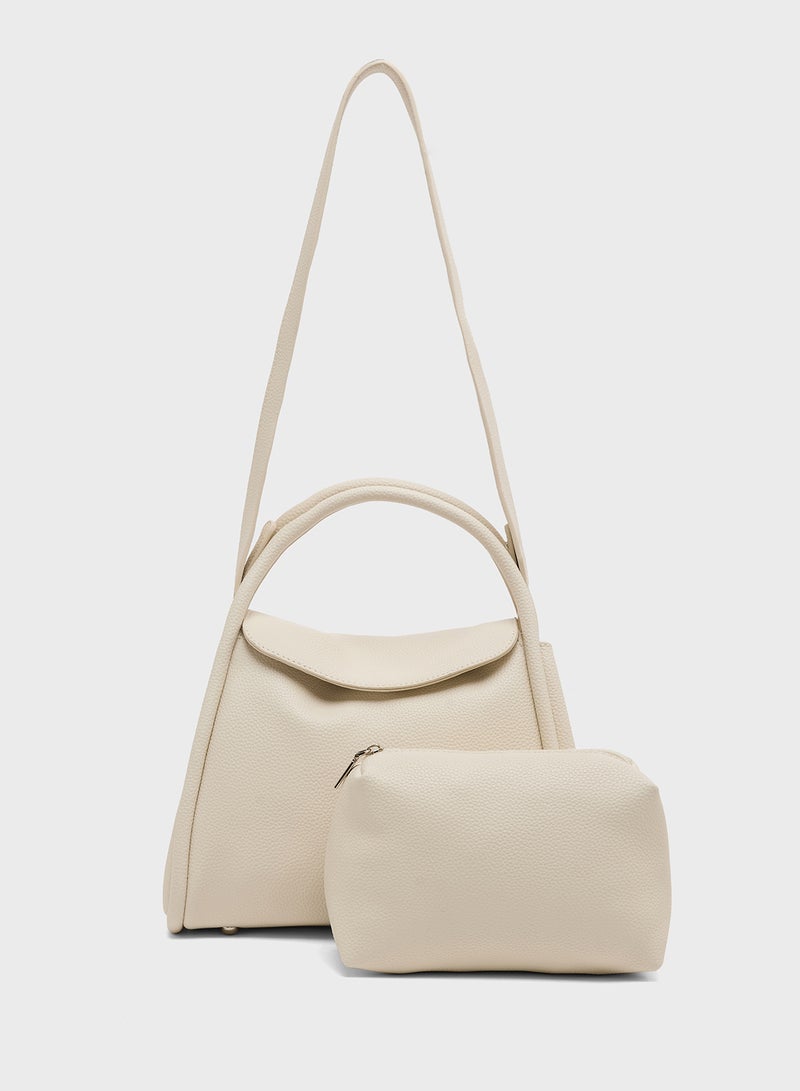 ELLA Top Handle Shoulder Bag with Strap  - Image 1