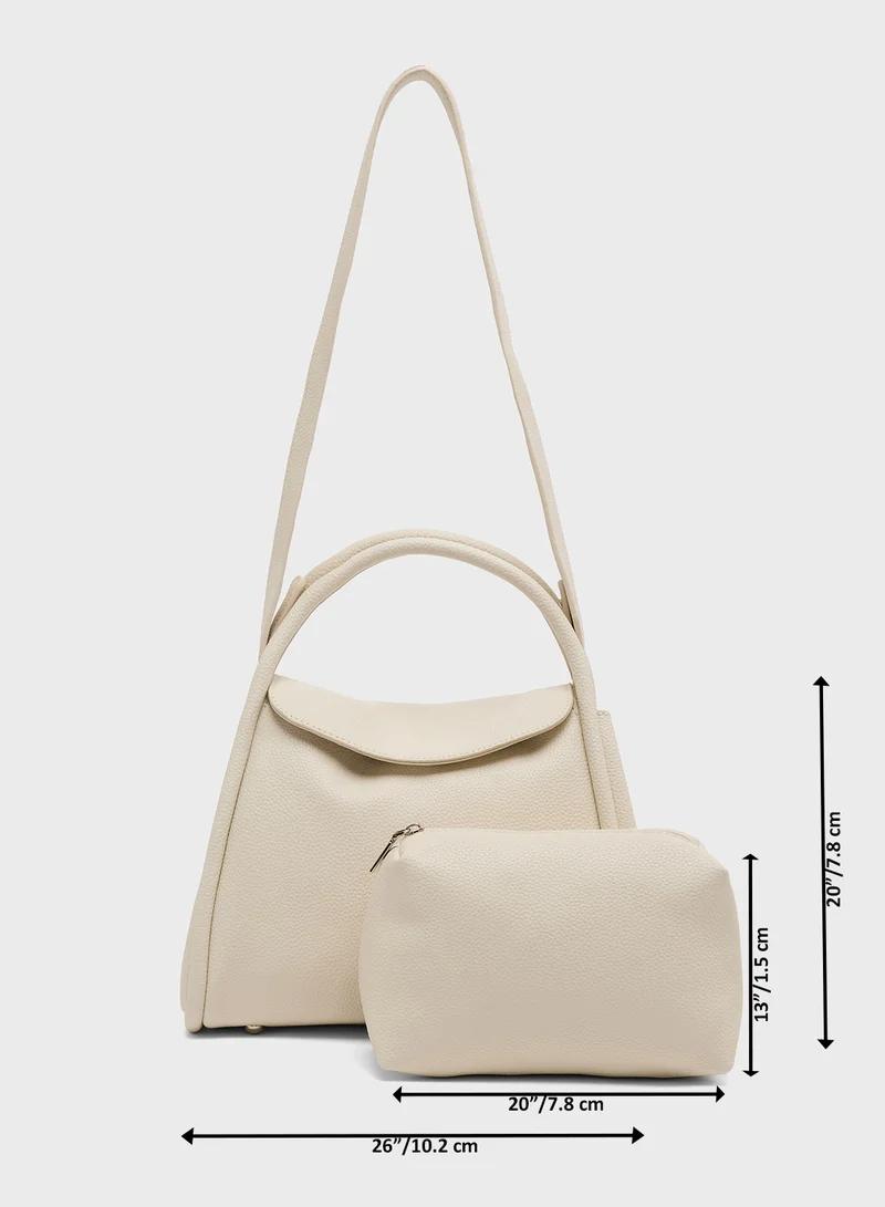 ELLA Top Handle Shoulder Bag with Strap