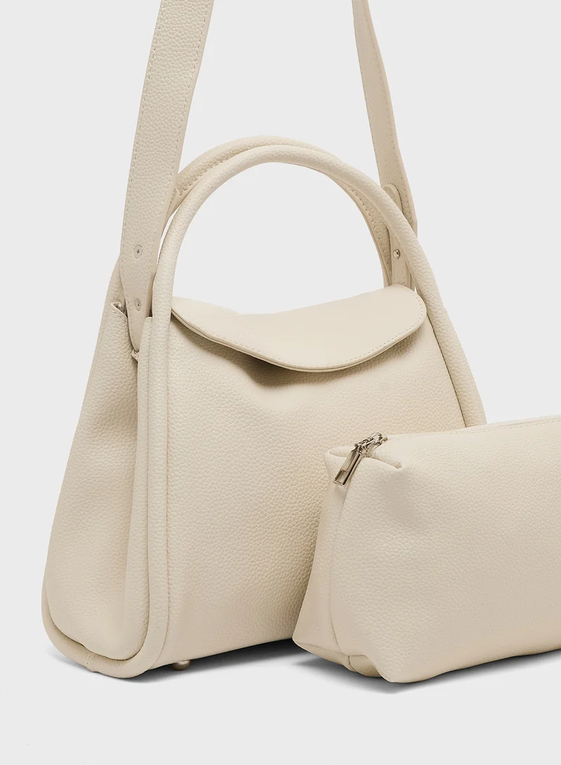 ELLA Top Handle Shoulder Bag with Strap