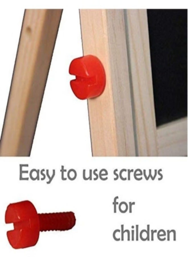 2-In-1 Drawing Board Blackboard And Magnetic Drawing Board Game Adjustable Wooden Creative Compact Size Light Weight Drawing And Writing Board - Image 5