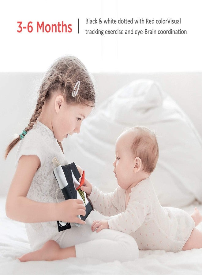 beiens High Contrast Black and White Baby Book - Touch and Feel Crinkle Sensory Toy - Visual Stimulation Interactive Montessori Toys for 0-12 Months Infant Newborn - Baby Gift for Boys Girls - Image 2