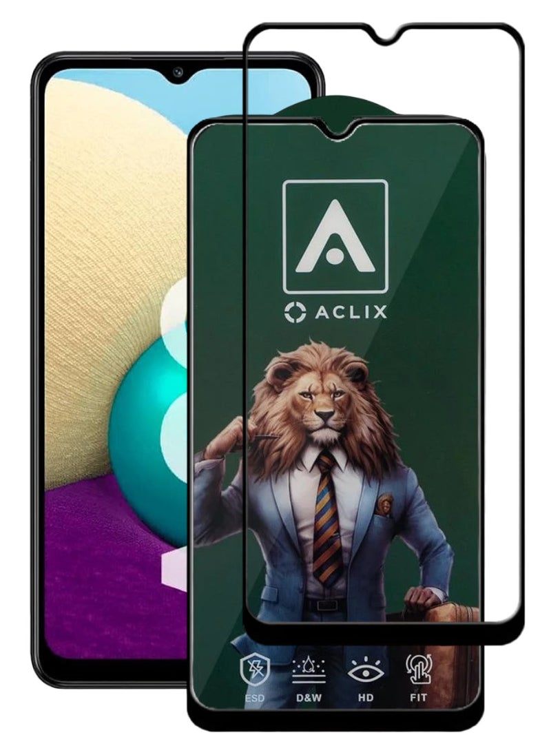 ACLIX Antistatic ESD Dustproof Premium Quality High Definition Tempered Glass Screen Protector Designed For Samsung Galaxy A02 - Image 1