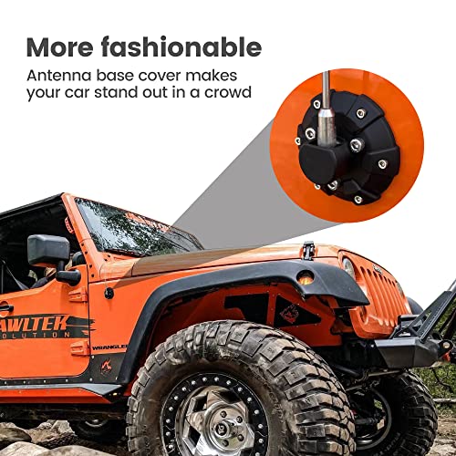 Anina Antenna Base Cover for 2007-2022 Jeep Wrangler JK JKU JL JLU Gladiator JT Steel ABS Antenna Mount Car Aerial Bottom Cover Trim - Image 3