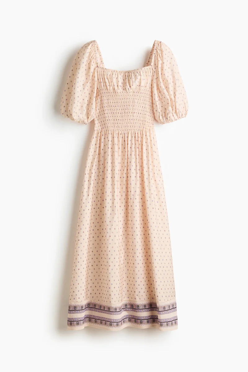 Smocked-waist dress
