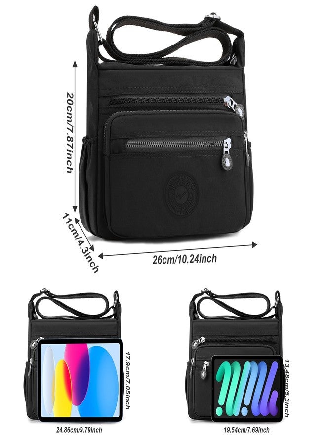 WITERY Nylon Purses for Women - Waterproof Shoulder Bag Small Messenger Bag, Ladies Pocketbooks Multi-Pocket Medium Purses Lightweight Crossboby Bags Tote Handbag for Travel/Work/Daily Use - Image 3