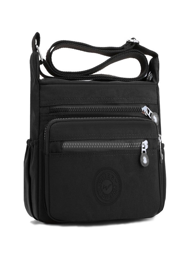 WITERY Nylon Purses for Women - Waterproof Shoulder Bag Small Messenger Bag, Ladies Pocketbooks Multi-Pocket Medium Purses Lightweight Crossboby Bags Tote Handbag for Travel/Work/Daily Use - Image 1