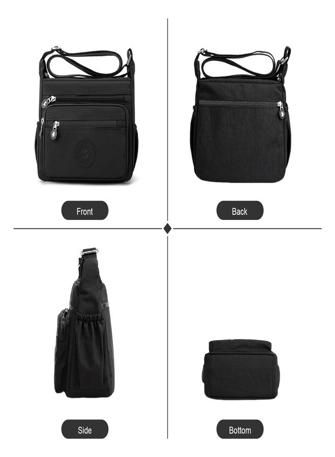 WITERY Nylon Purses for Women - Waterproof Shoulder Bag Small Messenger Bag, Ladies Pocketbooks Multi-Pocket Medium Purses Lightweight Crossboby Bags Tote Handbag for Travel/Work/Daily Use - Image 2