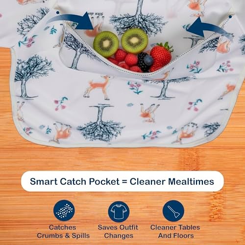 Chic Buddy Full Sleeves Bibs for Babies 6 – 24 Months – Waterproof Baby Apron Feeding Dress for 1 to 2 Year Old Kids, Easy Clean, Lightweight Material (unisex),jungle reflection print - Image 4