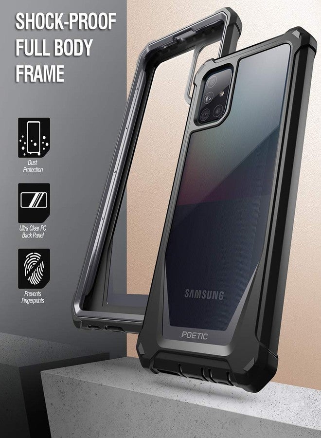 Poetic Guardian Series Samsung Galaxy A71 5G Case - Full-Body Hybrid Shockproof Bumper, Built-in Screen Protector, Black/Clear - Image 5