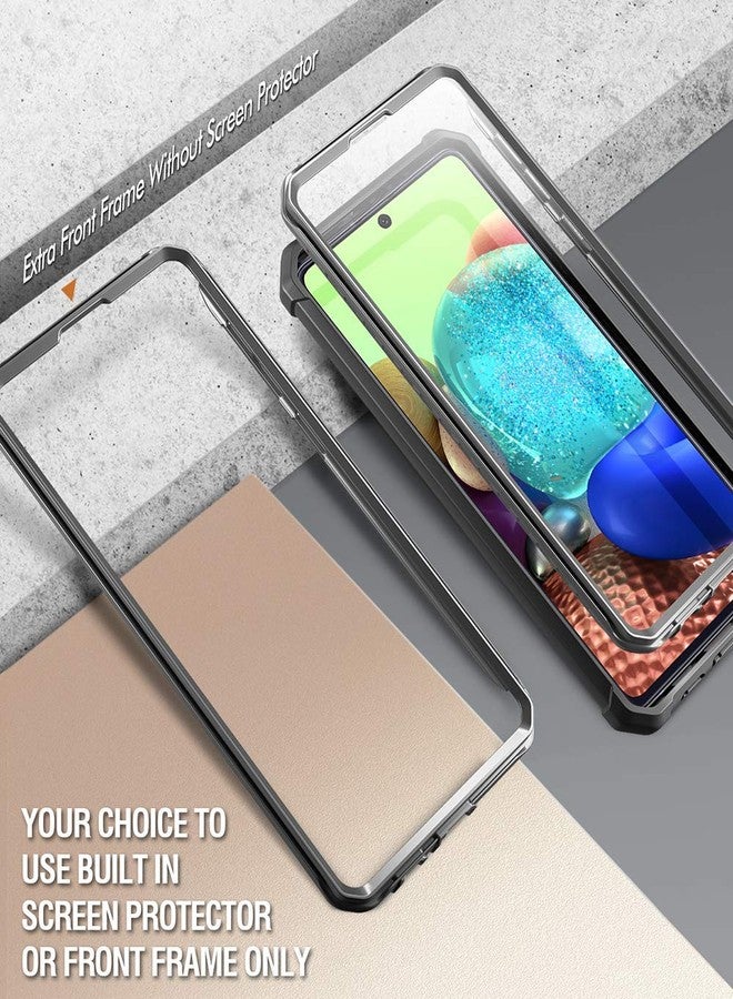Poetic Guardian Series Samsung Galaxy A71 5G Case - Full-Body Hybrid Shockproof Bumper, Built-in Screen Protector, Black/Clear - Image 4