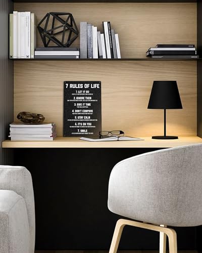 ALKB Inspirational Dorm Decor Metal Sign 8x12 Inch, Motivational Wall Art with Positive Quotes for Teen Boys Girls, Wall Decor for Bedroom Classroom Gym - Image 2
