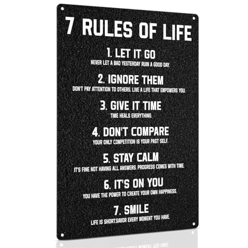 ALKB Inspirational Dorm Decor Metal Sign 8x12 Inch, Motivational Wall Art with Positive Quotes for Teen Boys Girls, Wall Decor for Bedroom Classroom Gym - Image 1