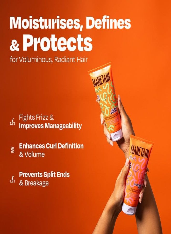 MANETAIN Volumizing Curl Cream 200ml & Hair Styling Gel 200ml for Defined Curls | Hydrating, Anti-Frizz & Long-Lasting Hold for Wavy, Curly Hair | Natural Ingredients, Vegan & Cruelty-Free - Image 2