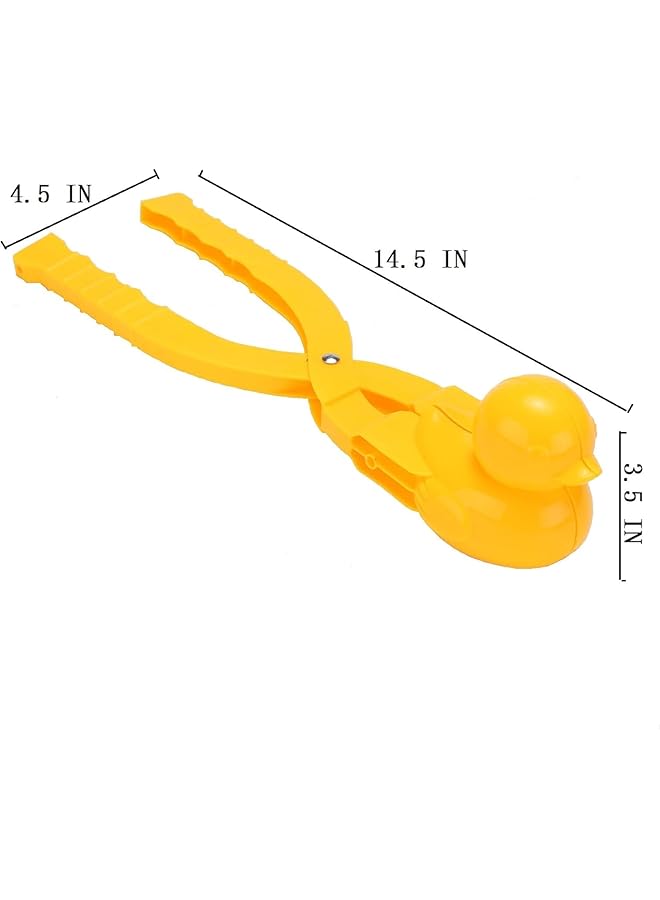 KASTWAVE Snowball Maker Toys Game Clip Spherical Duck Snowman Heart Snowball Maker Snow Ball Clip Sand Mold Tool Beach Sand Toy Fun Winter For Outdoor Snow Toy Fight For Snow Fight (Yellow) - Image 4