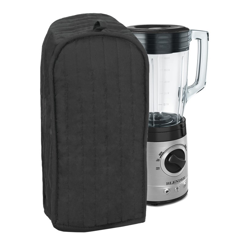 Ritz Black Solid Color Quilted Blender Appliance Cover