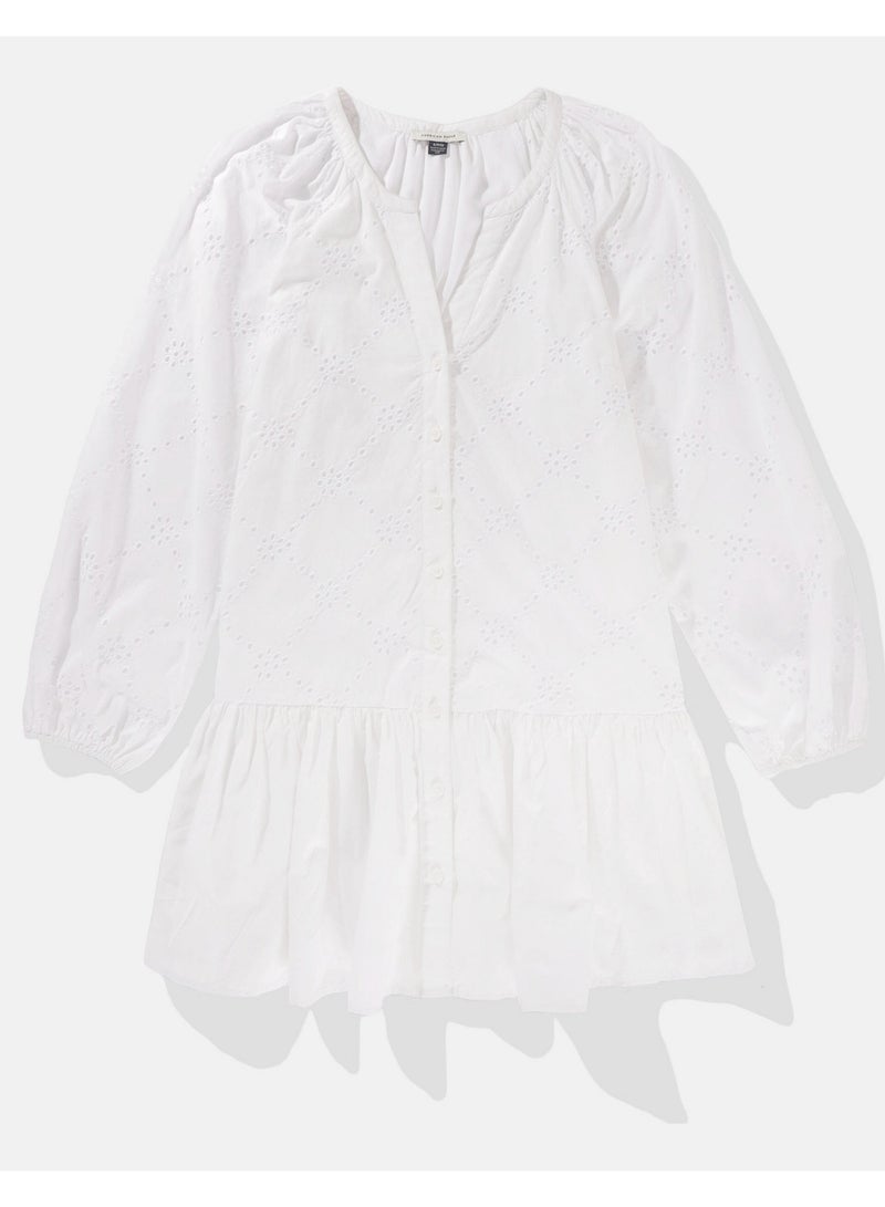 American Eagle Eyelet Drop Waist Dress  - Image 2