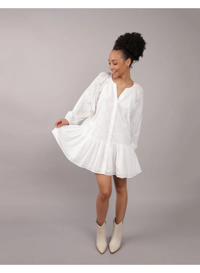 امريكان ايجل Eyelet Drop Waist Dress