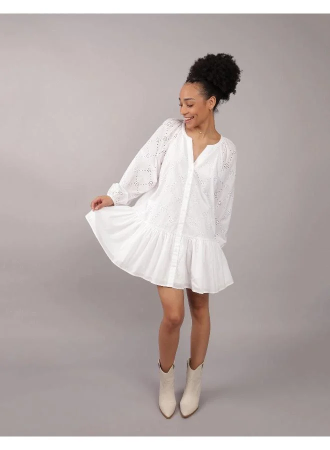 امريكان ايجل Eyelet Drop Waist Dress