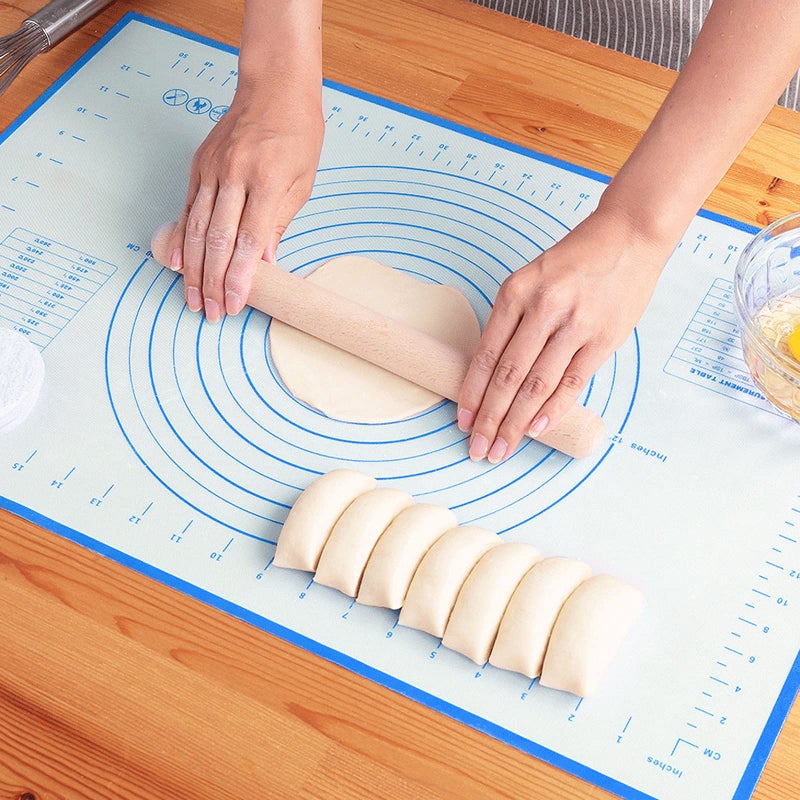 LIMNUO Silicone Baking Matï¼ŒNon Stick Rolling Dough with Measurements for Pie Pizza Cookies Fondant Makingï¼ŒExtra Thick Non Slip Silicone Pastry Mat - Image 1