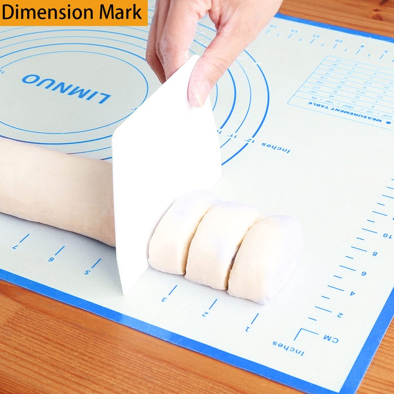 LIMNUO Silicone Baking Matï¼ŒNon Stick Rolling Dough with Measurements for Pie Pizza Cookies Fondant Makingï¼ŒExtra Thick Non Slip Silicone Pastry Mat - Image 5