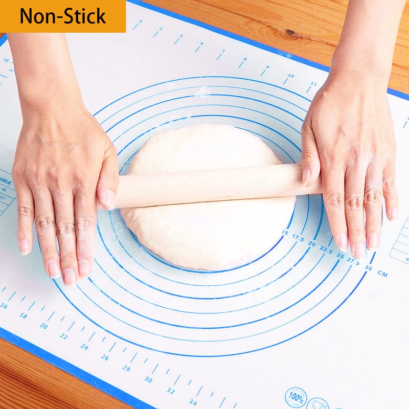 LIMNUO Silicone Baking Matï¼ŒNon Stick Rolling Dough with Measurements for Pie Pizza Cookies Fondant Makingï¼ŒExtra Thick Non Slip Silicone Pastry Mat - Image 3