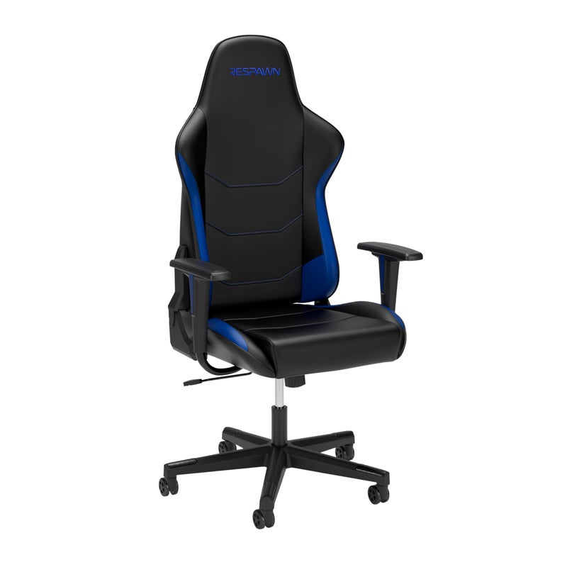 RESPAWN 110 Ergonomic Gaming Chair  Racing Style High Back PC Computer Desk Office Chair  360 Swivel Integrated Headrest 135 Degree Recline with Adjustable Tilt Tension  Angle Lock  2023 Blue