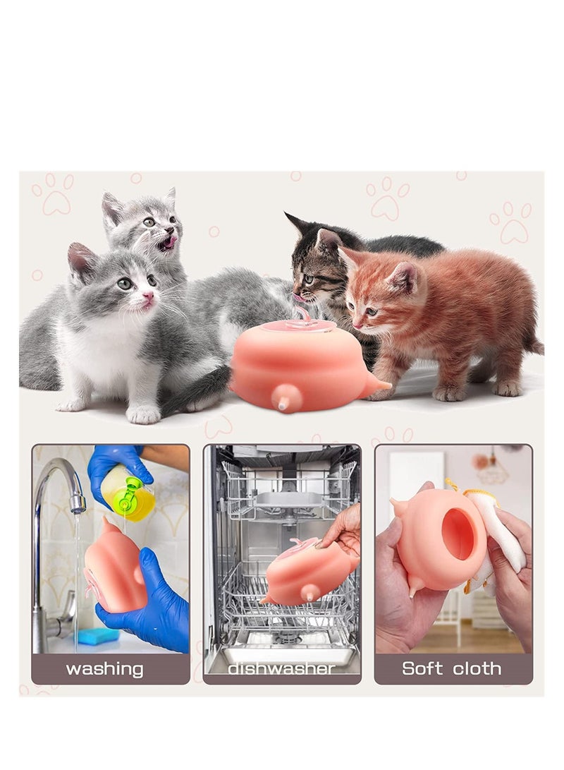 KASTWAVE Puppy Milk Feeder with 4 Nipples Silicone Milk Feeding Bowl Puppy Kitten Nursing Station for Feeding Small Newborn Pets Within Two Weeks - Image 3