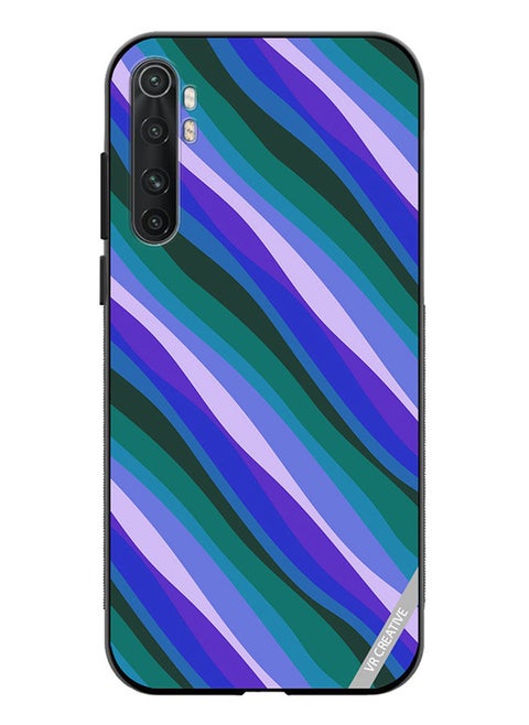 Protective Case Cover For Xiaomi Mi Note 10 Lite Colorful With Curved Lines Pattern Design Multicolour