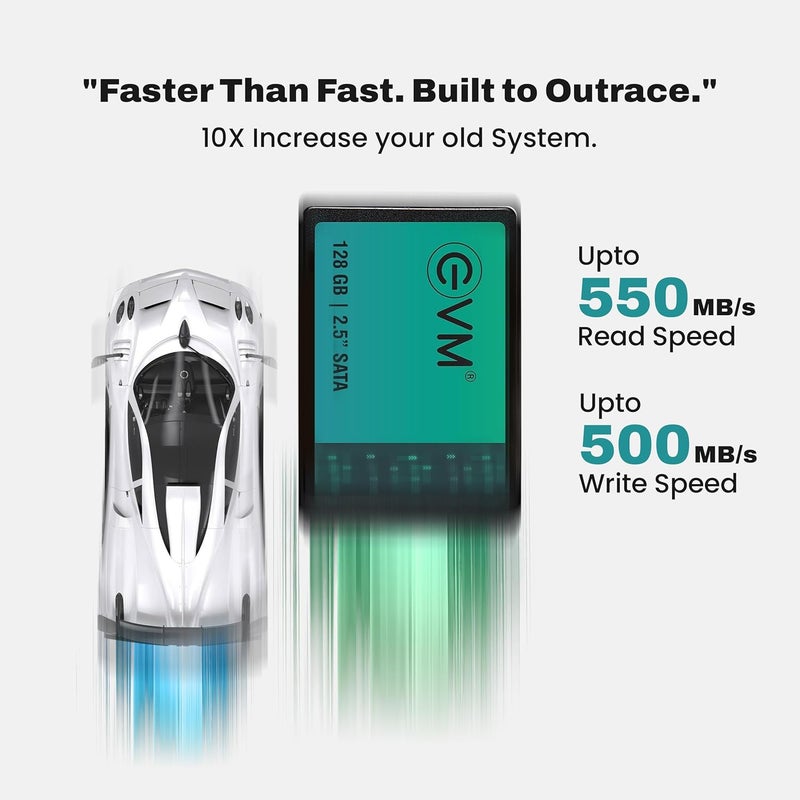 EVM 128GB 2.5-Inch SATA Internal SSD - 550MB/s Read & 500MB/s Write - 5-Year Warranty (EVM25/128GB) - Image 3