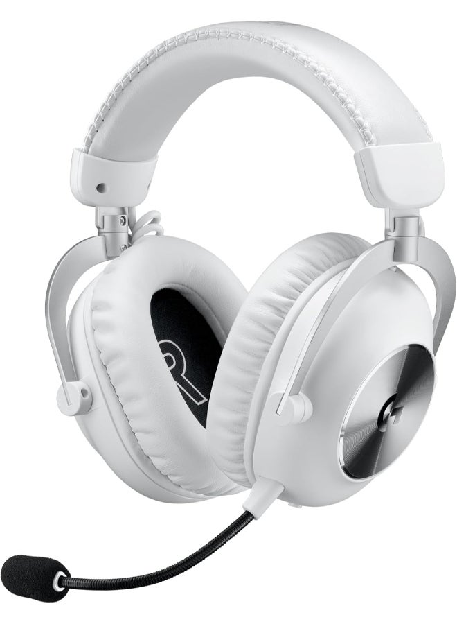 Logitech G PRO X 2 LIGHTSPEED Wireless Gaming Headset, Detachable Boom Mic, 50mm Graphene Drivers, DTS: X Headphone 2.0—7.1 Surround, Bluetooth/USB/3.5mm Aux, for PC, PS5, PS4, Nintendo Switch - White - Image 1