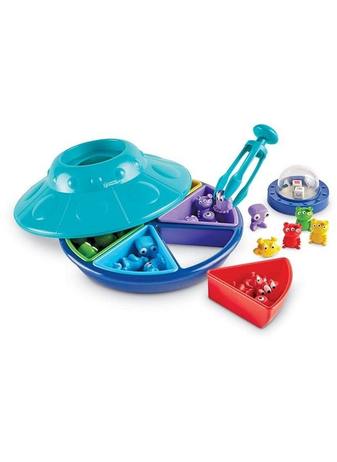 Learning Resources - Oodles Of Aliens Sorting Saucer Fine Motor Skills Counting And Sorting Toys Preschool Games Educational Toys 48 Pieces Ages 4+ - Image 1