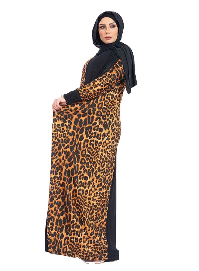 Practical Saudi Jersey  prayer dress with headscarf from zmurud fashion