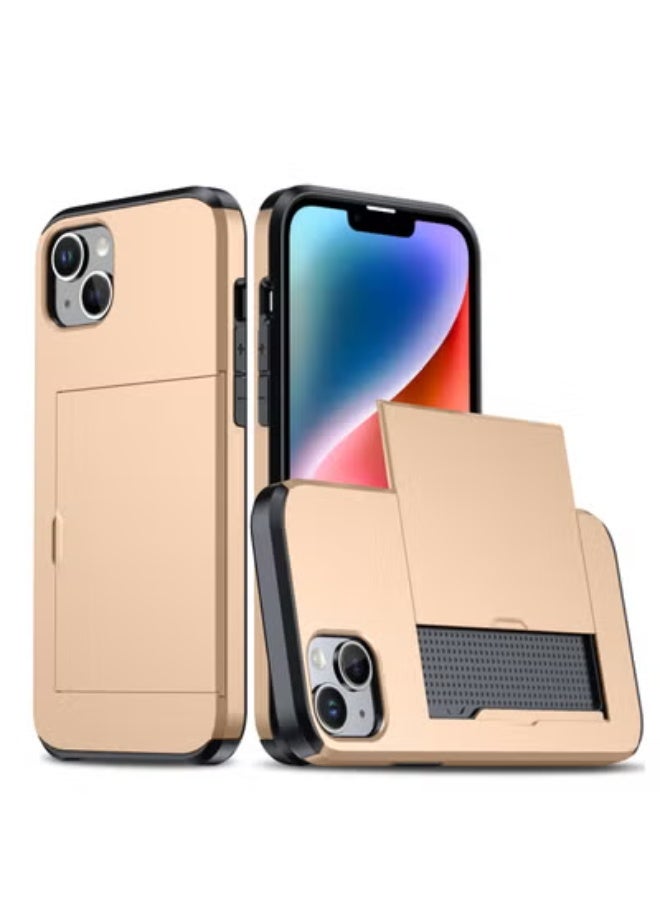 GULFLINK Precisely fit iPhone 15 Plus 6.7 inch. The card holder on the back can hold up to 2 essential cards securely. Always keep your credit card, debit card, ID card or driver's license at hand without carrying a bulky wallet with you. Perfect hole nest design, to ensure high quality soundtrack playback and access all ports and buttons easily. All buttons and corners are elevated, and raised edges lift the screen and camera lens off the surface. Soft silicone TPU Material gives you Durable and Soft touch and Grip Ever feeling. - Image 1