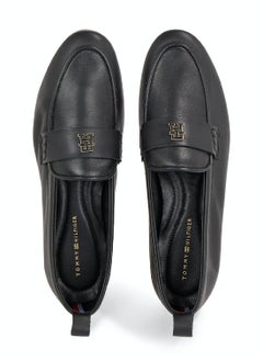 TOMMY HILFIGER Women's Leather Moccasin/ Loafers - Leather, Black  - Image 4