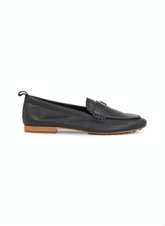 TOMMY HILFIGER Women's Leather Moccasin/ Loafers - Leather, Black  - Image 1