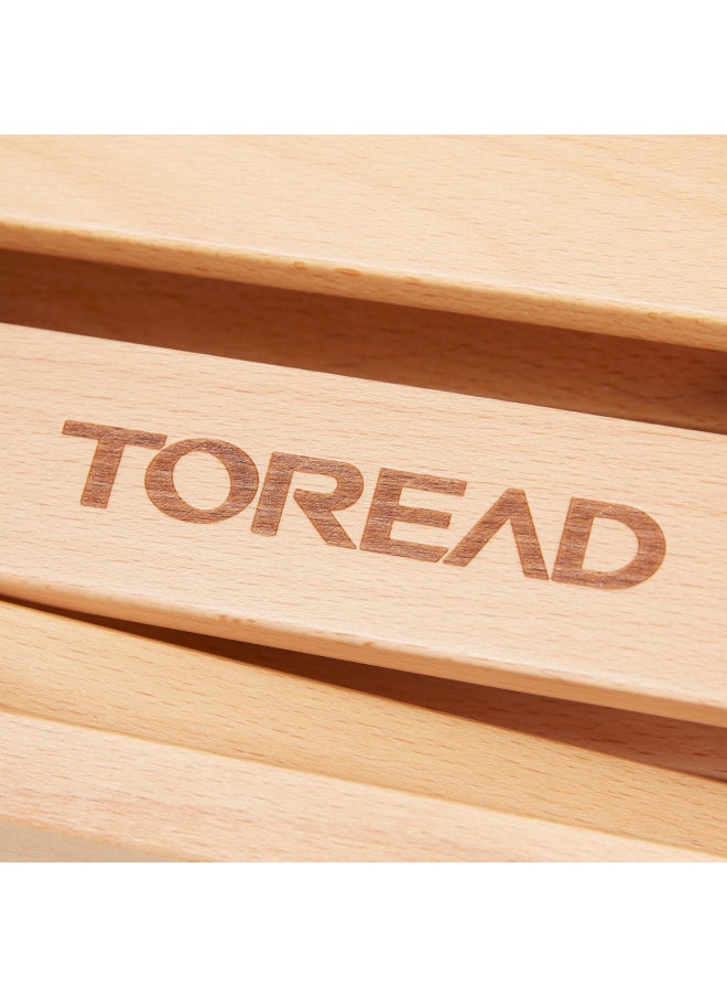 TOREAD - TEMMBL80854 Foldable Solid Wood Storage Rack - Multi-functional Camping Organizer - Image 1