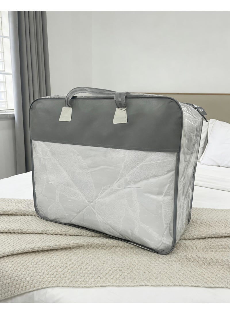 Duoduo home طقم لحاف مريح مقصوص بتقنية 3D مكون من 6 قطع مع 1 لحاف (220×240) 1 ملاءة مشدودة 4 أغطية وسائد، لحاف أبيض بحجم كينغ لجميع الفصول - Image 4