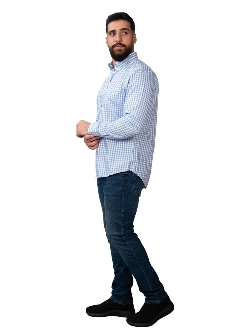 GIORDANO  Men's Wrinkle-Free Long Sleeve Cotton Oxford Shirt for Men | Best Price UAE