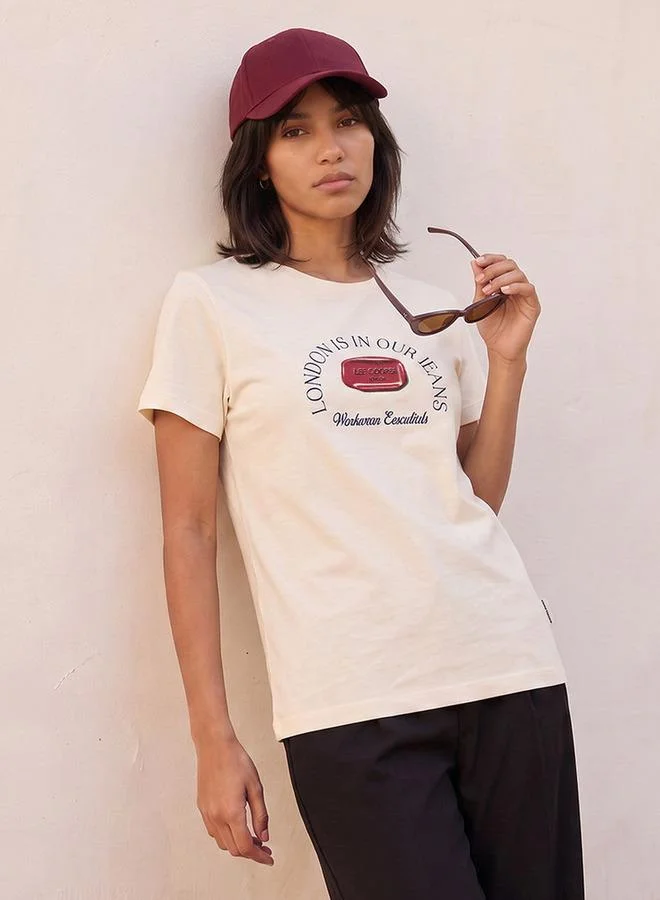 Lee Cooper Lee Cooper Relaxed Fit Cotton T-shirt with Logo Print